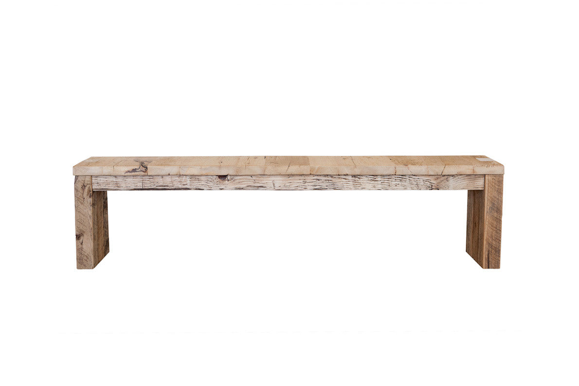 Parsons Style Reclaimed Barnwood Bench